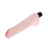 Водонепроницаемый вибратор с мошонкой и розовой головкой - 24,3 см. купить в секс шопе