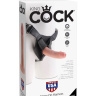 Телесный страпон Strap-on Harness Cock - 15,2 см. купить в секс шопе