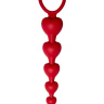 Бордовая анальная цепочка Love Beam - 19 см. купить в секс шопе