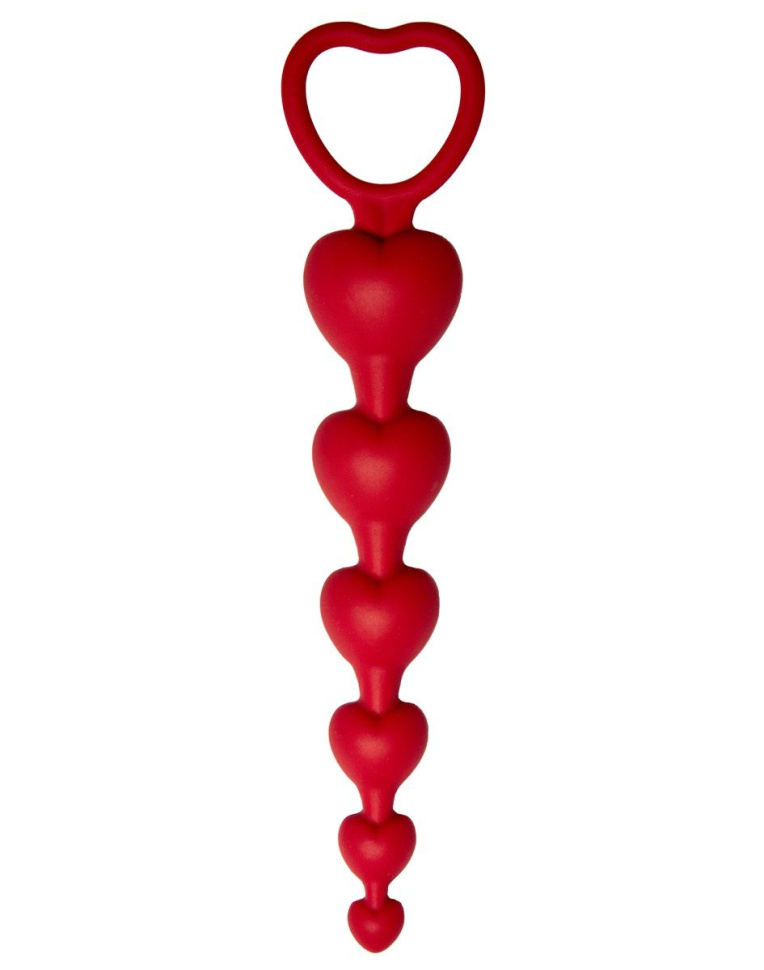 Бордовая анальная цепочка Love Beam - 19 см. купить в секс шопе