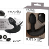 Черный вибростимулятор простаты Butt Plug с функцией расширения - 10,7 см. купить в секс шопе