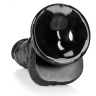 Черный фаллоимитатор Curved Realistic Dildo Balls Suction Cup 6 - 15,5 см. купить в секс шопе