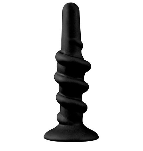 Анальная пробка со спиралью SHOVE UP 6INCH SILICONE BUTTPLUG BLACK - 15,2 см. купить в секс шопе
