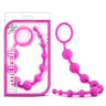 Розовая анальная цепочка Luxe Silicone 10 Beads - 32 см. купить в секс шопе