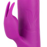 Фиолетовый вибратор с клиторальным стимулятором Julie Lovetoys - 21,5 см. купить в секс шопе