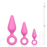 Набор из 3 розовых анальных пробок Pointy Plug Set купить в секс шопе
