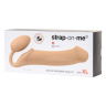 Телесный безремневой страпон Silicone Bendable Strap-On XL купить в секс шопе