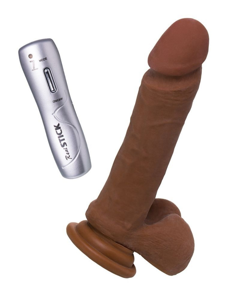 Вибратор-реалистик мулат TOYFA RealStick Elite Mulatto - 21 см. купить в секс шопе