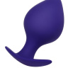 Фиолетовая силиконовая анальная пробка Glob - 10 см. купить в секс шопе