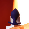 Фиолетовая силиконовая анальная пробка Glob - 10 см. купить в секс шопе