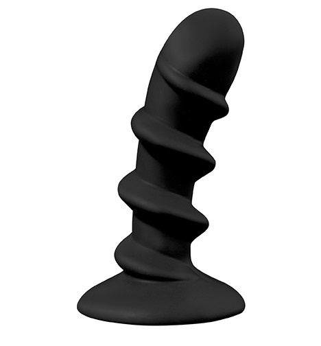 Анальный стимулятор со спиралью SHOVE UP SILICONE BUTTPLUG BLACK - 12,7 см. купить в секс шопе