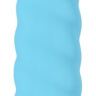 Голубой спиралевидный вибратор - 21 см. купить в секс шопе