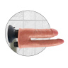 Двойной телесный вибратор со съемной присоской Double Vibrating Double Penetrator - 20,3 см. купить в секс шопе
