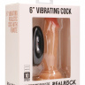 Телесный вибратор-реалистик Vibrating Realistic Cock 6  - 15 см. купить в секс шопе