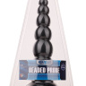 Чёрная анальная пробка-ёлочка MENZSTUFF BEADED PROBE - 16,5 см. купить в секс шопе