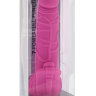 Розовый вибратор с лепестками у основания PURRFECT SILICONE CLASSIC 7INCH PINK - 18 см. купить в секс шопе