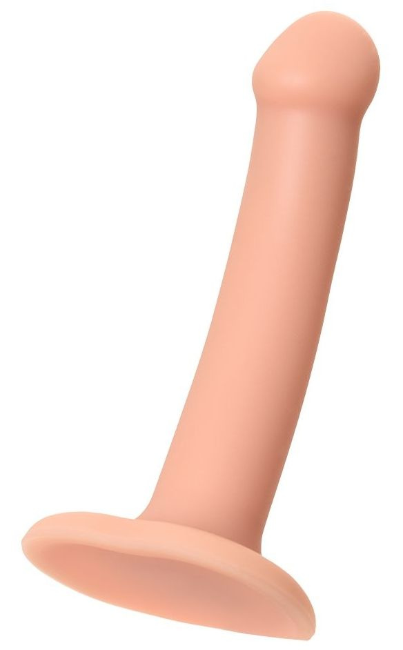 Телесный фаллос на присоске Silicone Bendable Dildo S - 17 см. купить в секс шопе