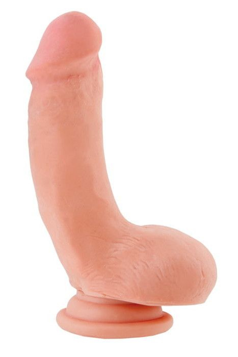 Телесный фаллоимитатор на присоске - 15 см. купить в секс шопе