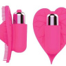 Розовый клиторальный стимулятор в виде листочка с шипиками - 8 см. купить в секс шопе
