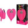 Розовый клиторальный стимулятор в виде листочка с шипиками - 8 см. купить в секс шопе