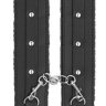 Черные поножи Plush Leather Ankle Cuffs купить в секс шопе