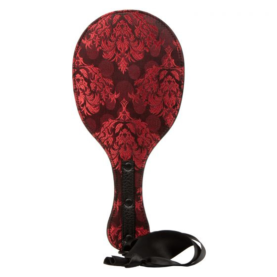 Красно-черная закругленная шлепалка Round Double Paddle - 28 см. купить в секс шопе