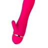 Розовый вибромассажёр с небольшим клиторальным отростком - 15 см. купить в секс шопе