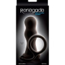 Черная анальная пробка с эрекционным кольцом Renegade Pop   Lock Rambo купить в секс шопе