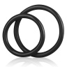 Набор из двух черных силиконовых колец разного диаметра SILICONE COCK RING SET купить в секс шопе