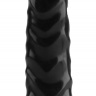 Черная рельефная анальная втулка - 22,5 см.  купить в секс шопе