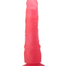 Розовый гелевый фаллоимитатор на присоске - 19,3 см. купить в секс шопе