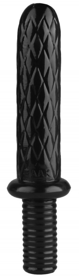 Черный анальный стимулятор с ромбиками - 31 см. купить в секс шопе