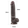 Коричневый фаллоимитатор Sliding-Skin Dong 9.5 - 24 см.  купить в секс шопе