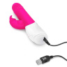 Розовый пульсирующий вибромассажер G-Spot Thrusting Rabbit - 24 см. купить в секс шопе