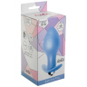 Голубая анальная вибропробка Bulb Anal Plug - 10 см. купить в секс шопе