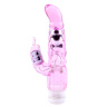 Розовый вибратор-кролик My Dual Pleasure - 21 см. купить в секс шопе