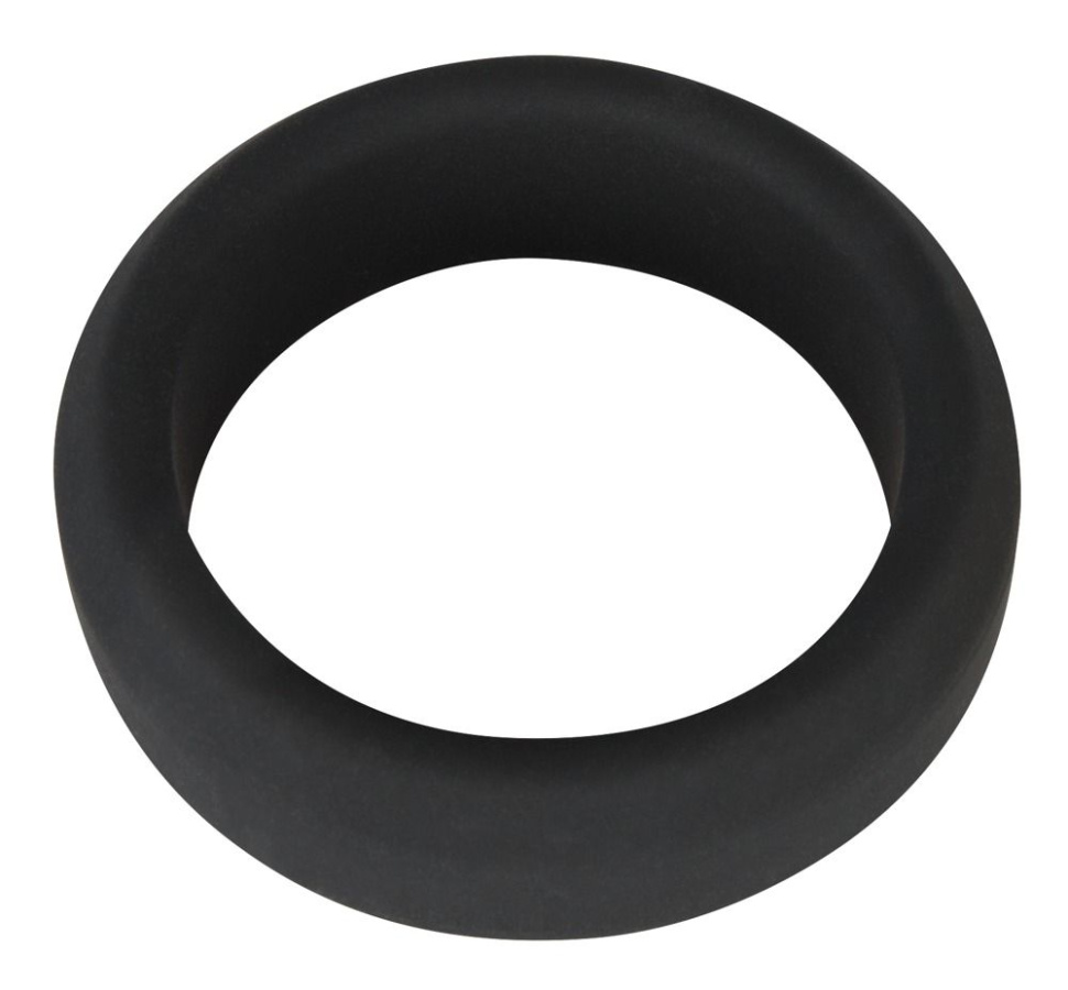 Чёрное эрекционное кольцо из силикона купить в секс шопе