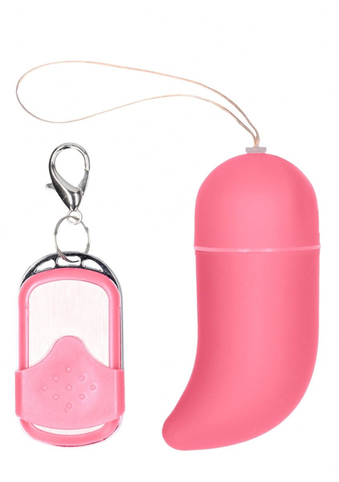 Розовое виброяйцо Vibrating G-spot Egg medium с пультом ДУ купить в секс шопе