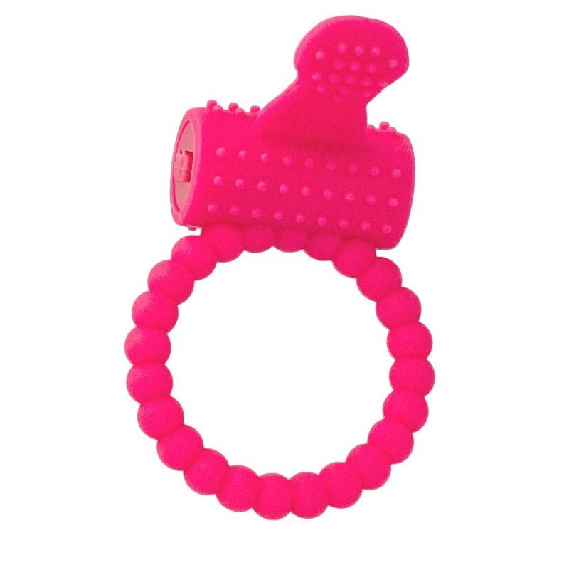 Розовое силиконовое виброкольцо A-toys купить в секс шопе