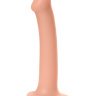 Телесный фаллос на присоске Silicone Bendable Dildo M - 18 см. купить в секс шопе