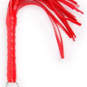 Красная плеть с рукоятью в оплетке - 28 см. купить в секс шопе