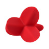 Красная силиконовая расширяющая анальная пробка Flower - 9 см. купить в секс шопе