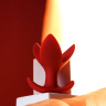 Красная силиконовая расширяющая анальная пробка Flower - 9 см. купить в секс шопе
