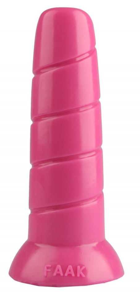Розовая винтообразная анальная втулка - 19,5 см. купить в секс шопе