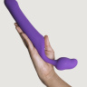 Фиолетовый безремневой страпон Queens L купить в секс шопе