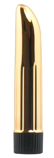 Золотистый многоскоростной вибромассажер Lady Finger - 12 см. купить в секс шопе
