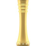 Вибратор с ребристой головкой The Emerald Gold - 16,3 см. купить в секс шопе