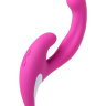 Розовый эргономичный вибратор для двойной стимуляции JOS JAVI - 22 см. купить в секс шопе