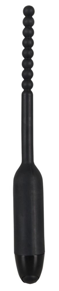 Чёрный вибростимулятор для уретры Silikon Dilator - 19 см. купить в секс шопе