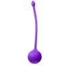 Фиолетовый металлический шарик с хвостиком в силиконовой оболочке купить в секс шопе
